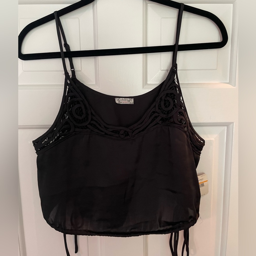 Free People cropped silky tank